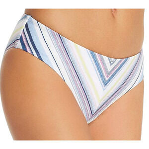 Splendid Striped Retro Multicolored Swimsuit Bikini Bottom Medium NWT